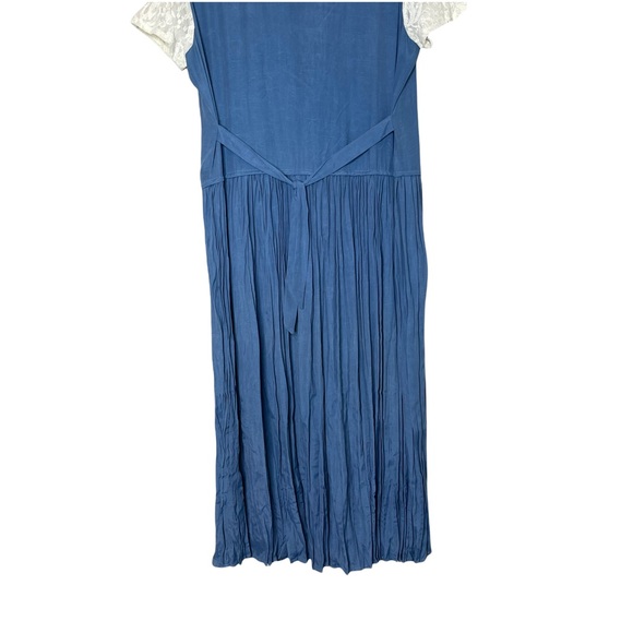 MOLLY MALLOY Vintage Layered Lace Top Vest Pleated Skirt MIDI GrannyCore Dress - Picture 9 of 14